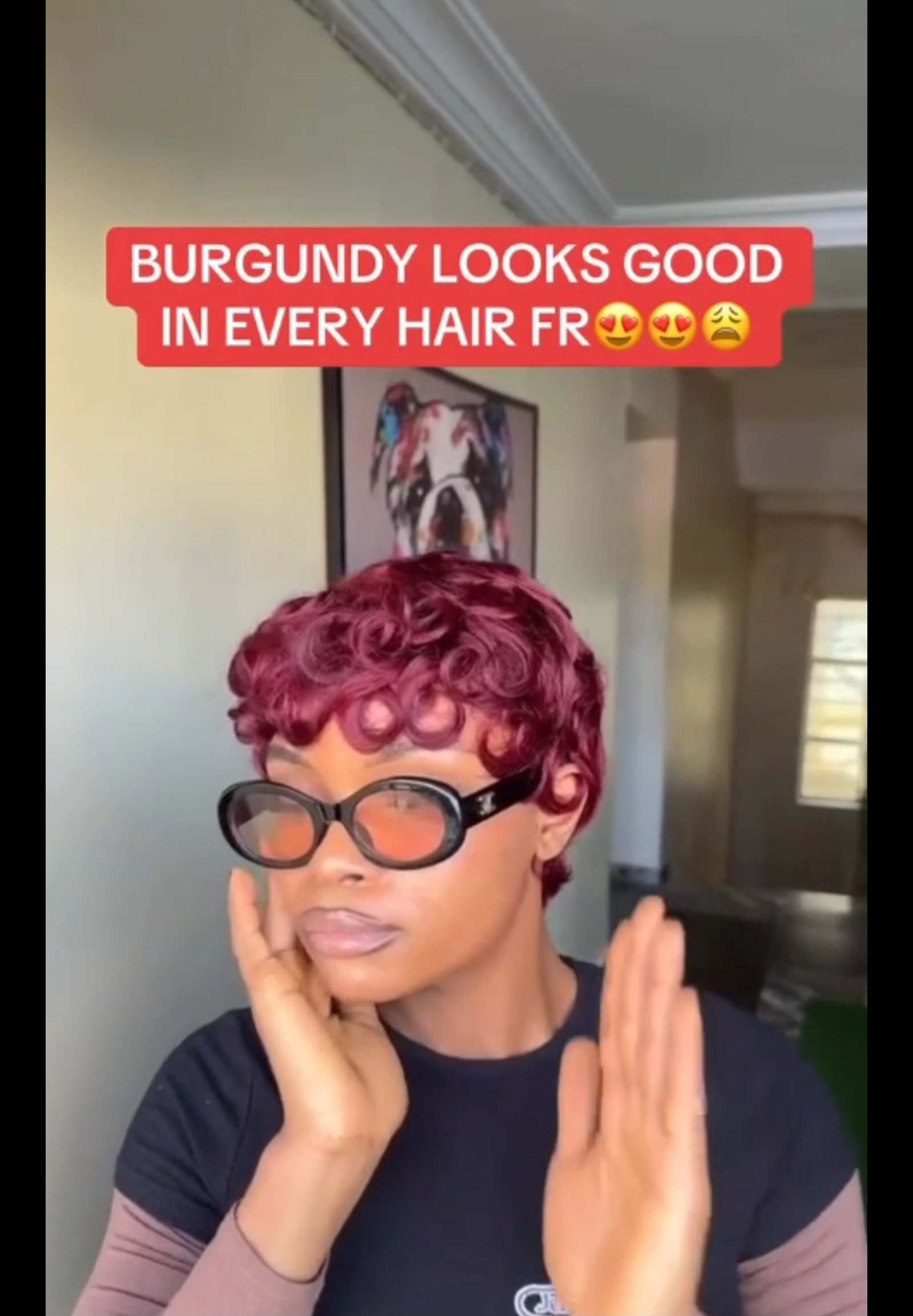 Burgundy wig chi 💯 human hair (also available in brown color) plus free gift