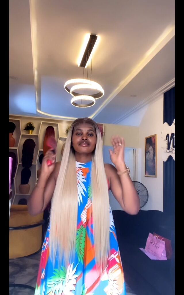 Blonde with dark root straight with a 5 by 5 closure plus free gift