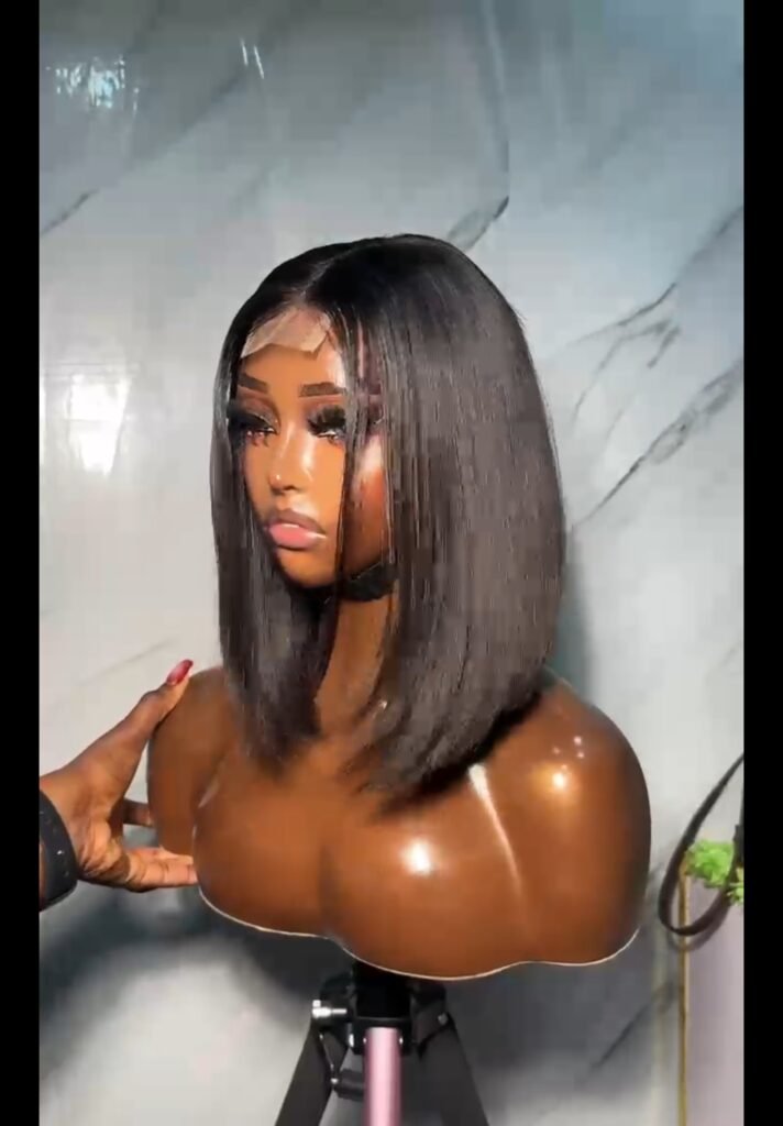 Chinese bonestraight with a 2 by 6 closure 💯 human hair 10 inches plus free gift