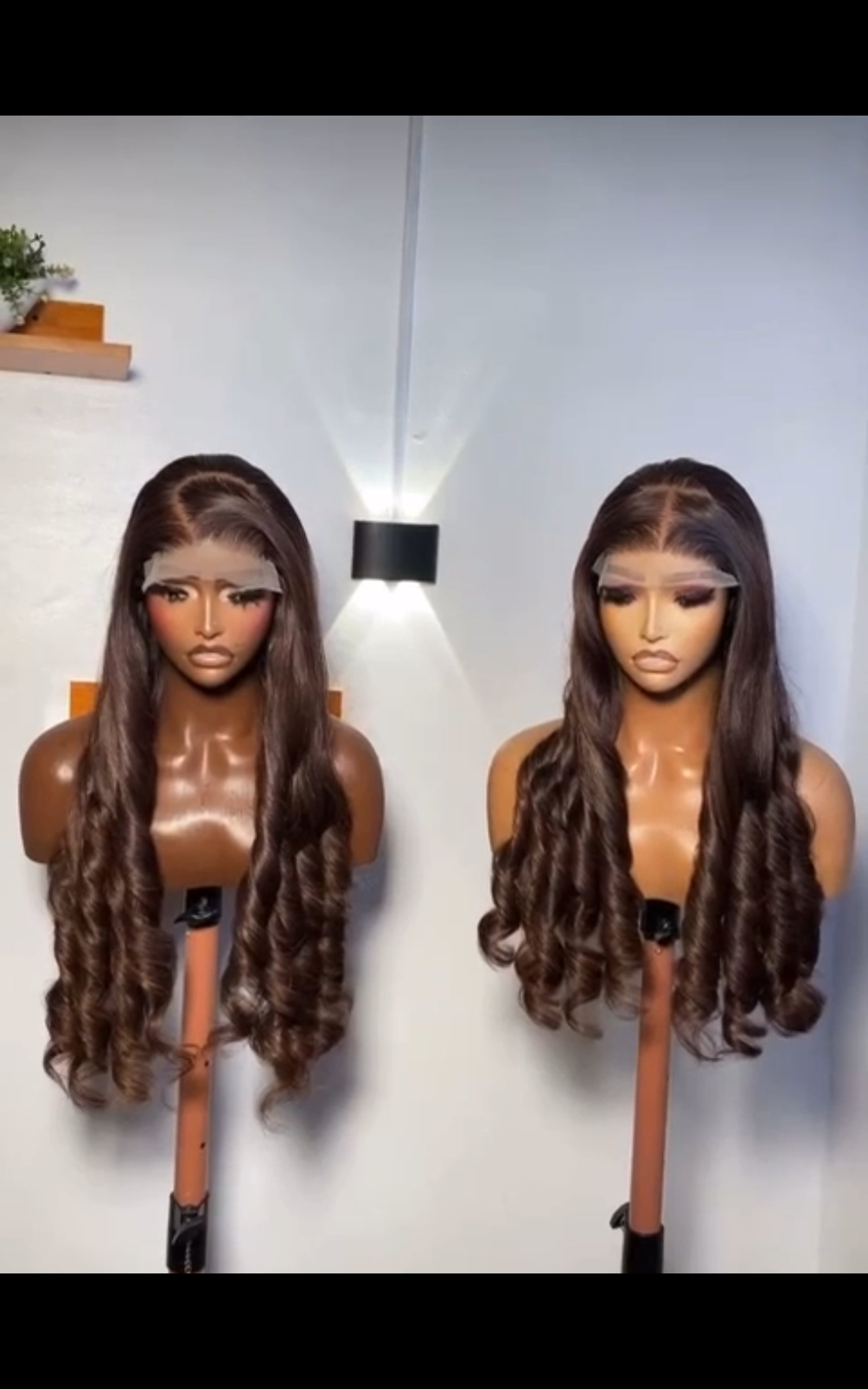 Wig ivy in brown color with a 5 by 5 closure plus free gift