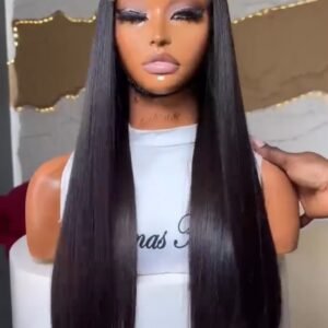 26 inches 5 by 5 HD lace full closure SDD straight wig in natural color 💯 human hair,factory made
