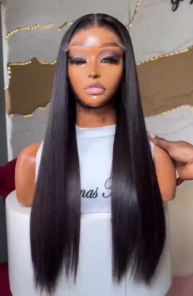 26 inches 5 by 5 HD lace full closure SDD straight wig in natural color 💯 human hair,factory made